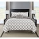 preview thumbnail 2 of 2, Chic Home Jana 4-piece Grey Reversible Duvet Cover Set