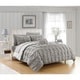 preview thumbnail 1 of 2, Chic Home Jana 4-piece Grey Reversible Duvet Cover Set
