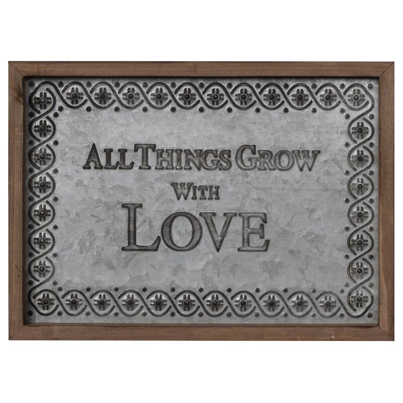 Danya B. "All Things Grow with Love" Framed Metal Art