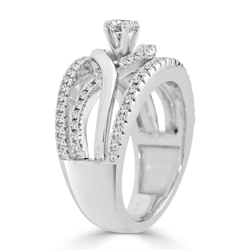 Auriya Contemporary 2/5ctw Wide Diamond Ring 14K Gold (H-I, I1-I2)