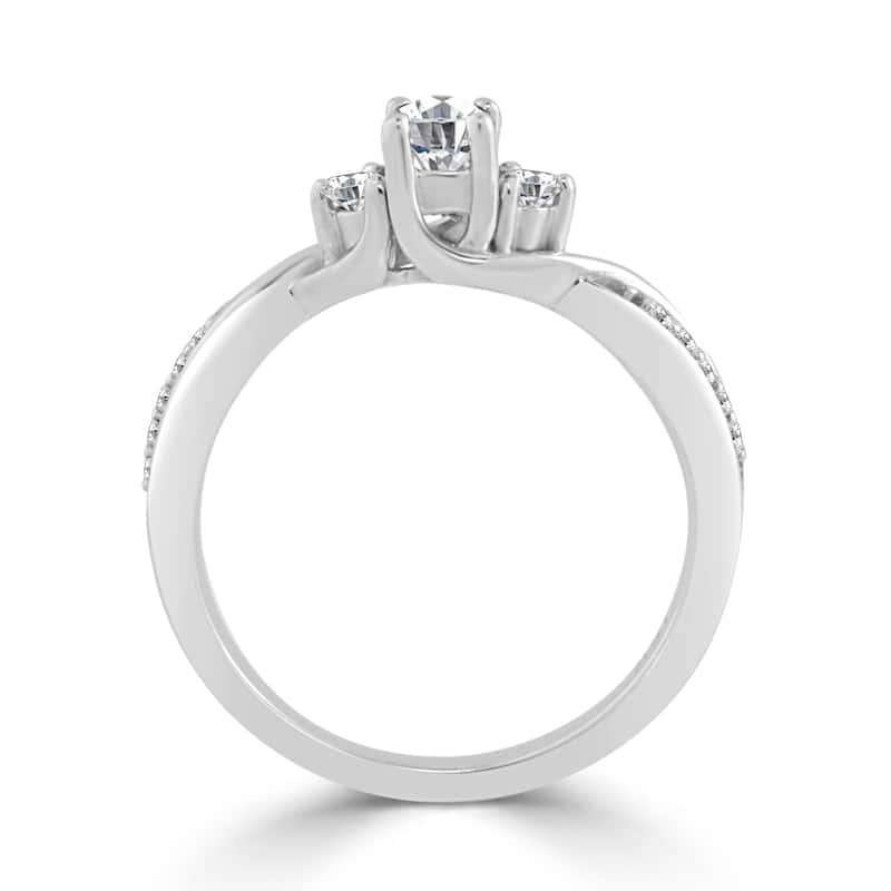 Auriya Round 3-Stone 1/3ctw Diamond Engagement Ring 14k Gold (H-I, I1-I2)