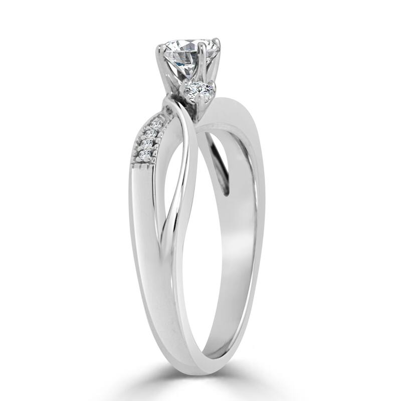 Auriya 3-Stone 1/2ctw Round Diamond Engagement Ring 14K Gold