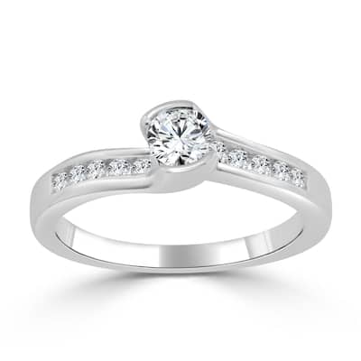 Auriya Contemporary 1/2ct TDW Diamond Engagement Ring 14k Gold (H-I, I1-I2)