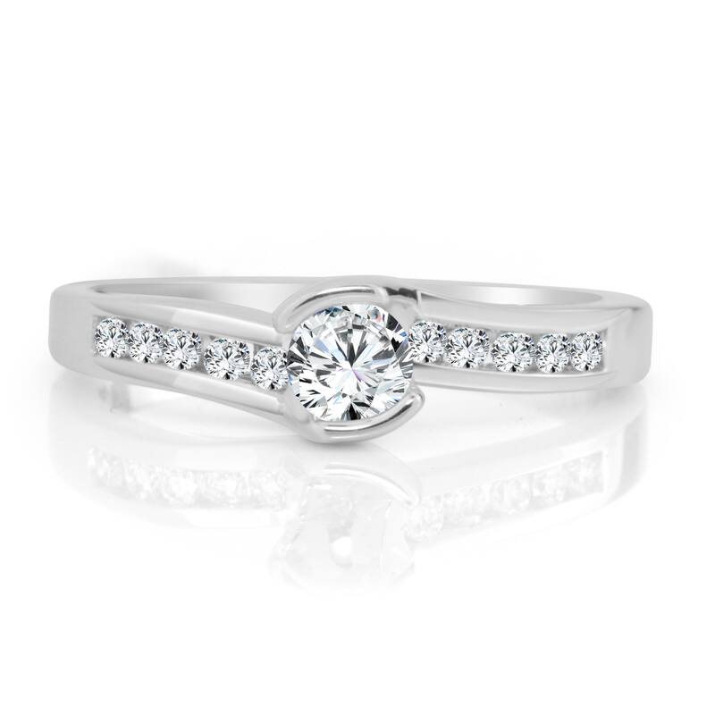 Auriya Contemporary 1/2ct TDW Diamond Engagement Ring 14k Gold (H-I, I1-I2)