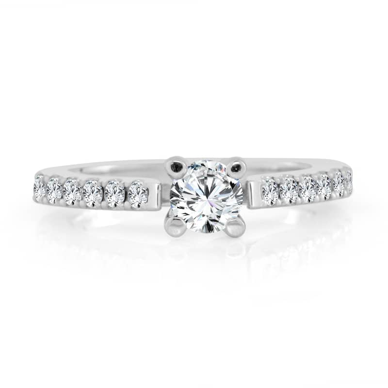 Auriya Round 3/4ctw Diamond Engagement Ring 14K Gold