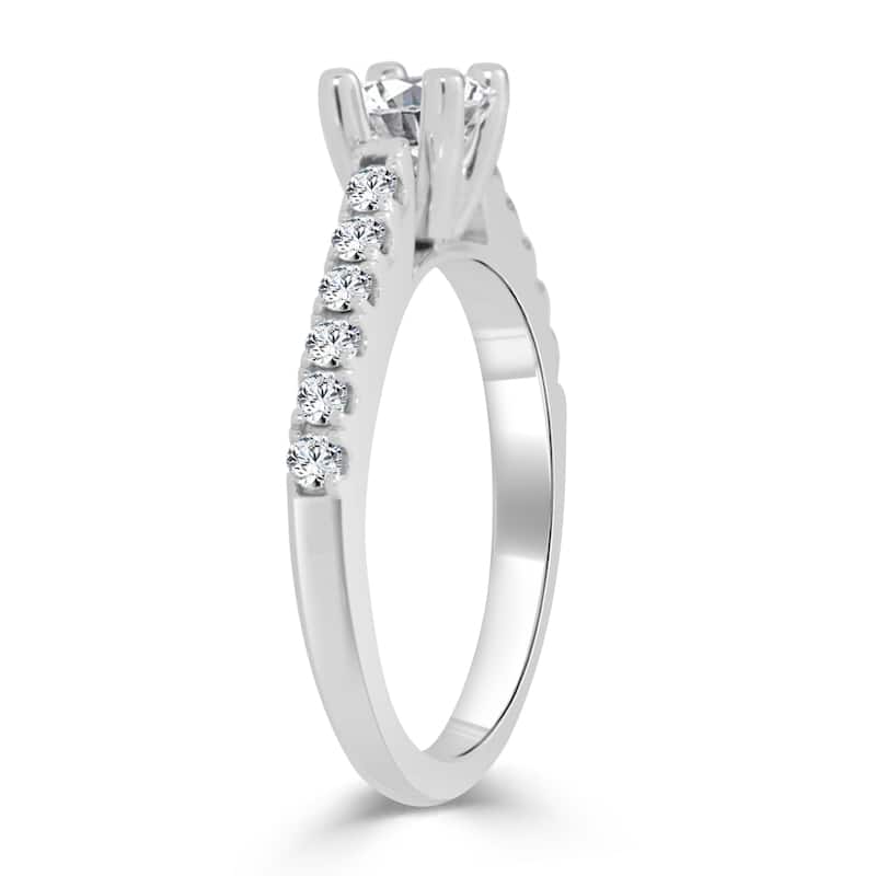 Auriya Round 3/4ctw Diamond Engagement Ring 14K Gold