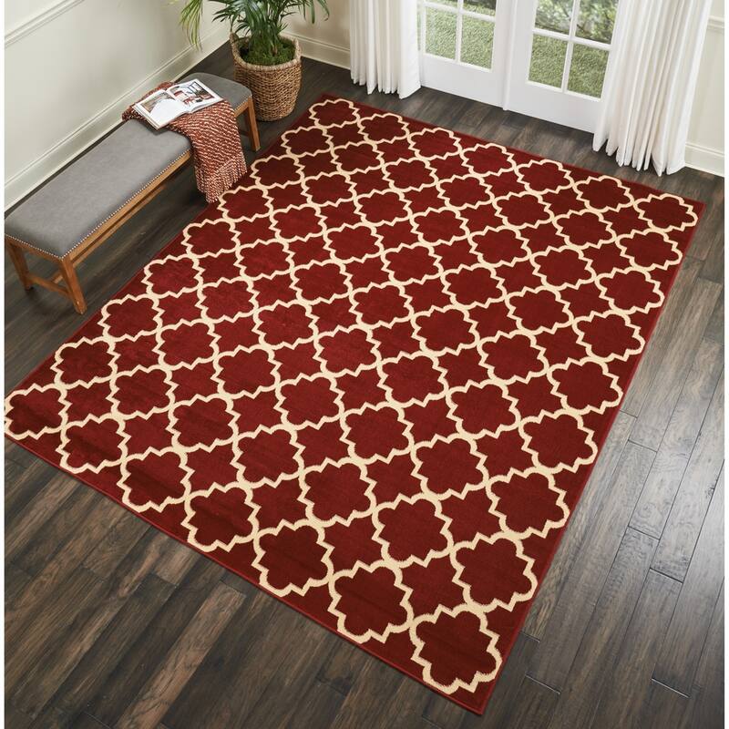 Nourison Grafix Modern Moroccan Trellis Area Rug