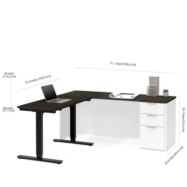 Bestar ProConcept Plus Height Adjustable LDesk Bed Bath & Beyond