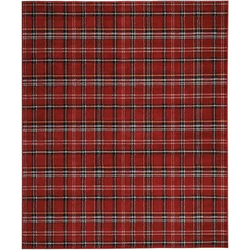 Nourison Grafix Plaid Farmhouse Area Rug