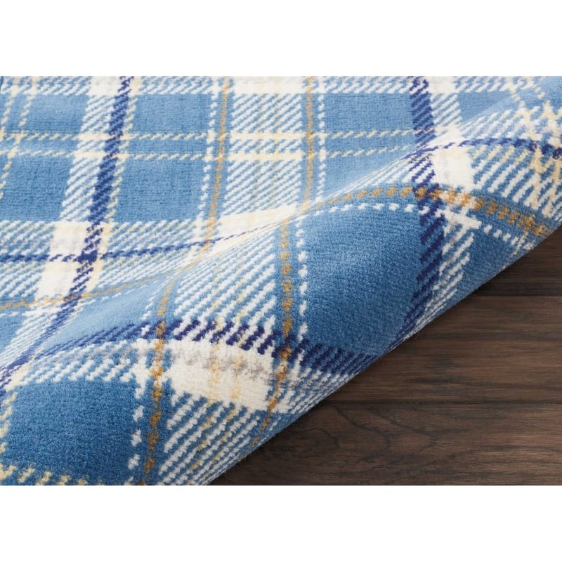 Nourison Grafix Plaid Farmhouse Area Rug