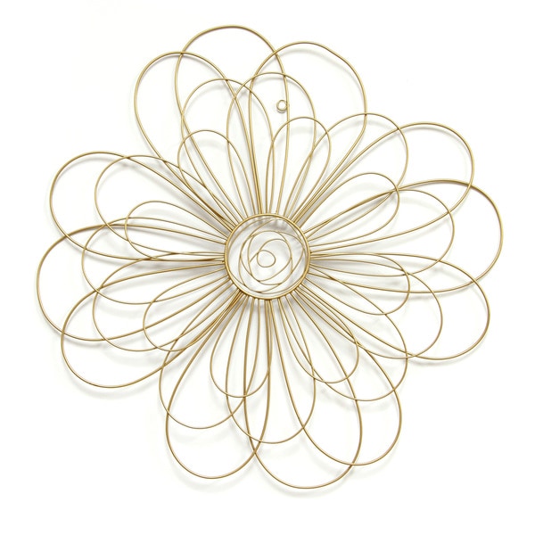 Stratton Home Decor Gold Wire Flower Wall Free Shipping Stratton Home Decor Gold Wire Flower Wall