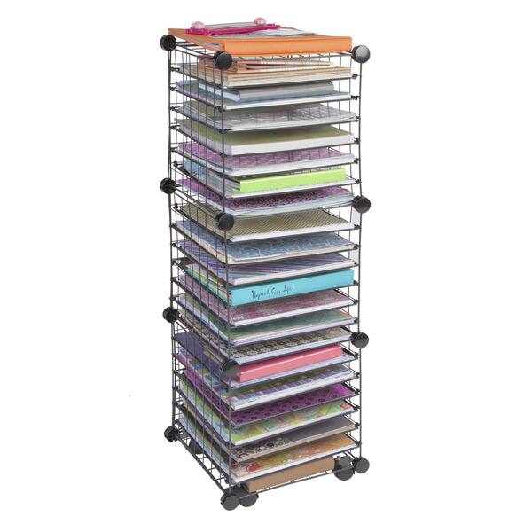 IRIS USA 8 Pack Scrapbook Paper Storage Boxes, Clear