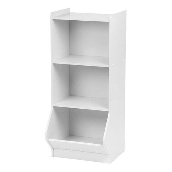 IRIS 3-tier White Storage Organizer Shelf with Footboard