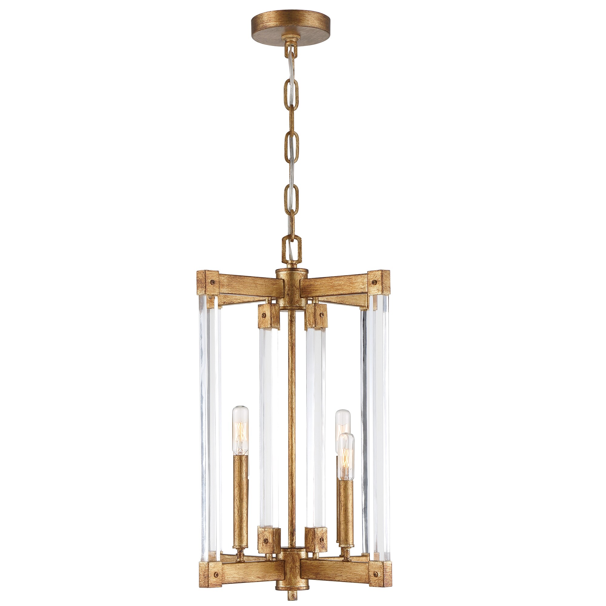 Varaluz Halcyon Antiqued Gold Leaf 4-light Chandelier (Antiqued Gold Leaf) - Chandeliers For Bedrooms by Overstock.com