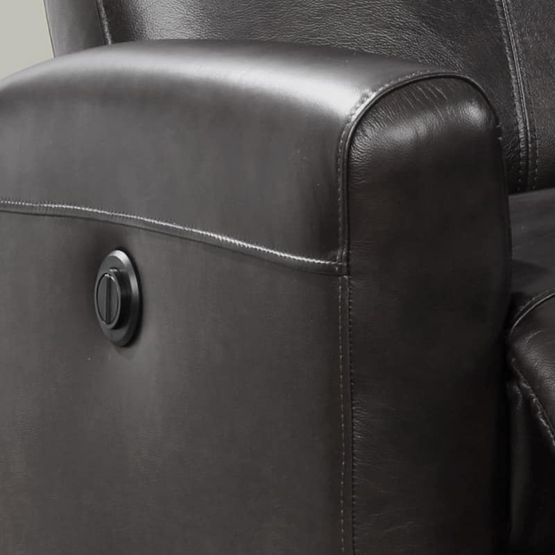 Eli Contemporary Leather Living Room Power Recliner with Lumbar Massage