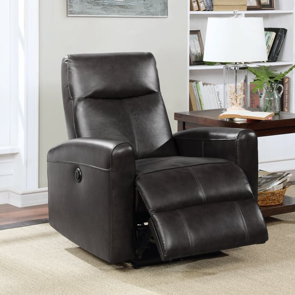 slide 2 of 23, Eli Contemporary Leather Living Room Power Recliner with Lumbar Massage