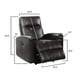 preview thumbnail 21 of 21, Eli Contemporary Leather Living Room Power Recliner with Lumbar Massage