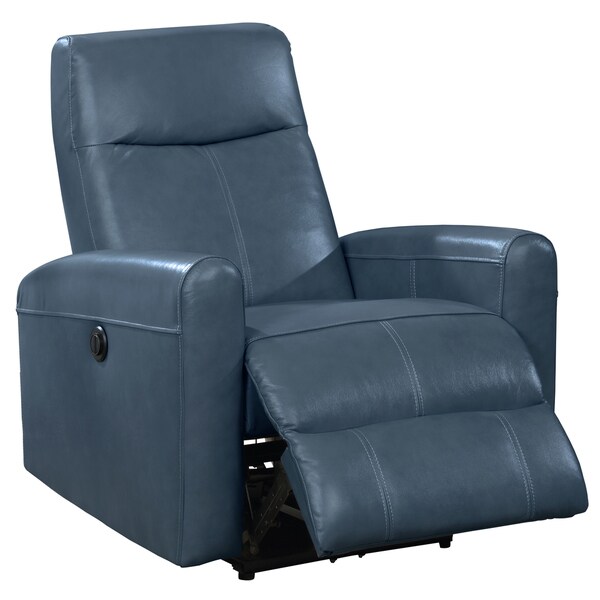 modern blue recliner