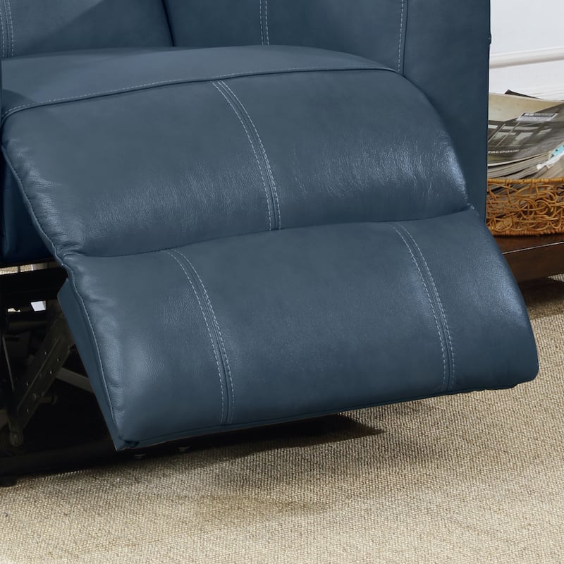 Eli Contemporary Leather Living Room Power Recliner with Lumbar Massage