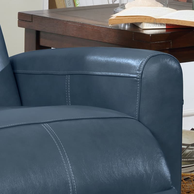 Eli Contemporary Leather Living Room Power Recliner with Lumbar Massage