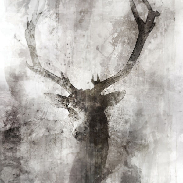 Deer canvas art gel brush finish 24X24