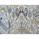 preview thumbnail 5 of 10, Hand-knotted Ikat Ivory Wool Oriental Rug - 8'0 x 10'5