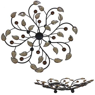 Benzara Black Metal 2-piece Decorative Plate Set