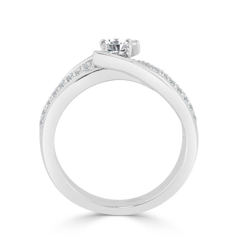 Auriya Contemporary 1/2ctw Round Diamond Engagement Ring 14k Gold