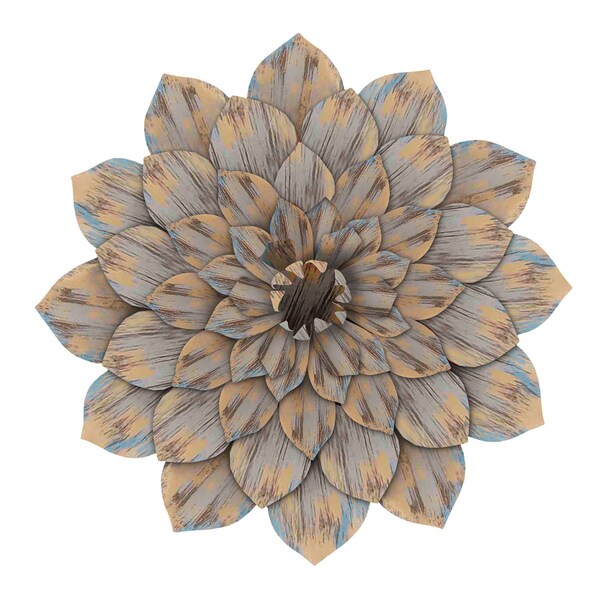 Shop Stratton Home Decor Distressed Dahlia Metal Wall ...