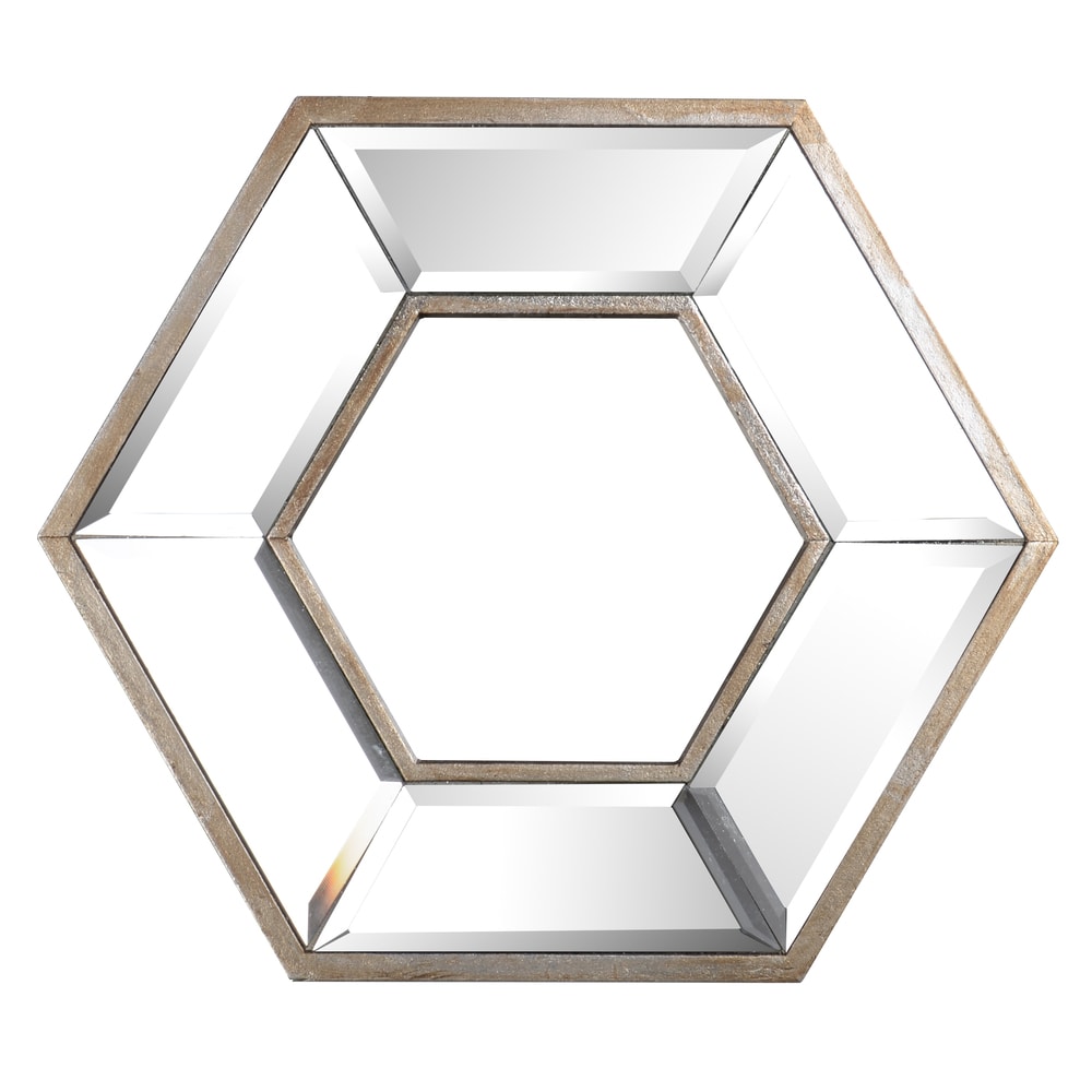 Hexagon Wall Mirror - Clear. Opens flyout.