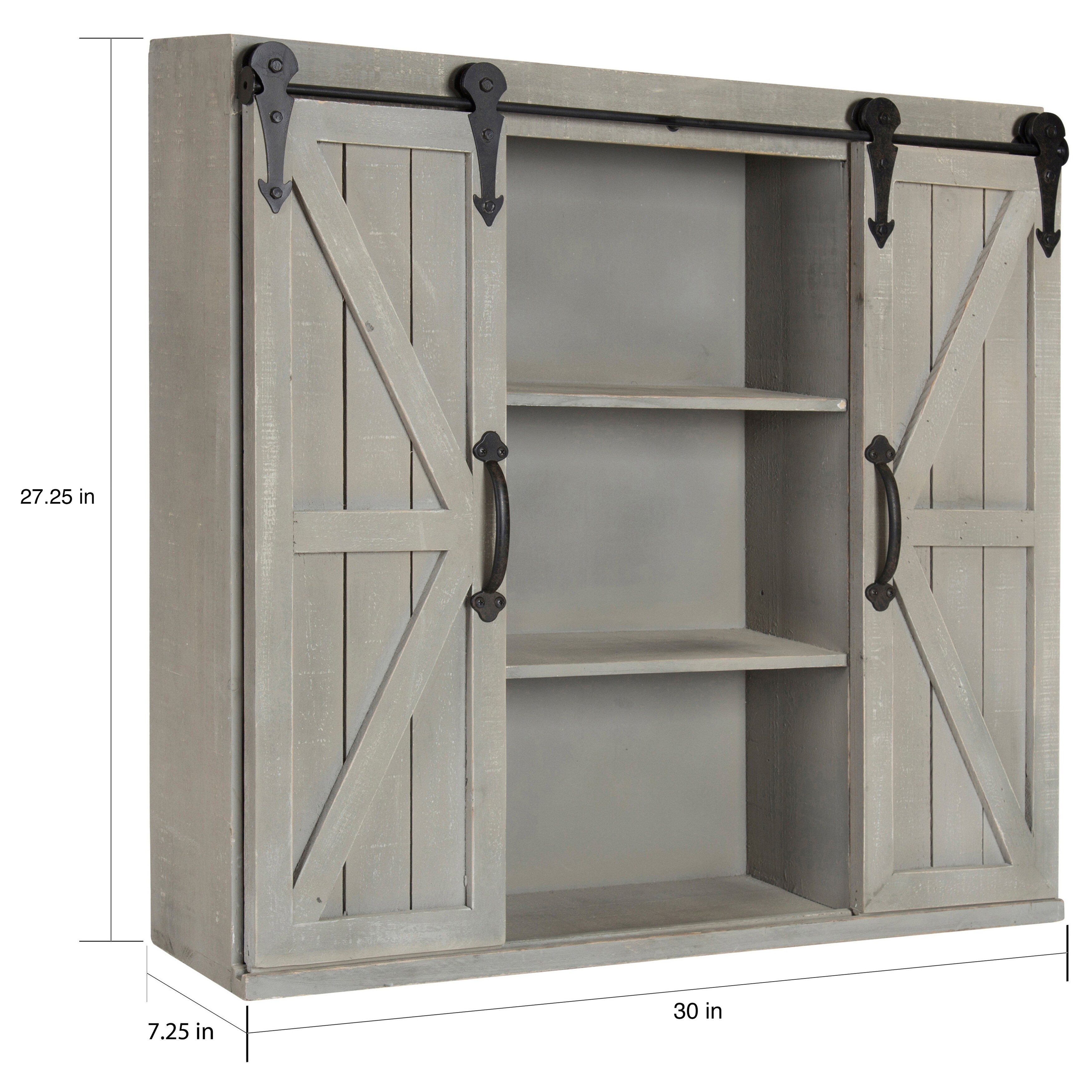 Shop Kate And Laurel Cates Rustic Wood Wall Storage Cabinet With
