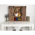 Kate and Laurel Cates Rustic Wood Wall Storage Cabinet with Sliding Barn Doors