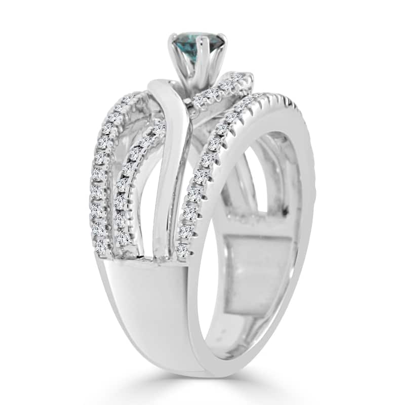 Auriya 2/5ctw Infinity Blue Diamond Engagement Ring 14k Gold
