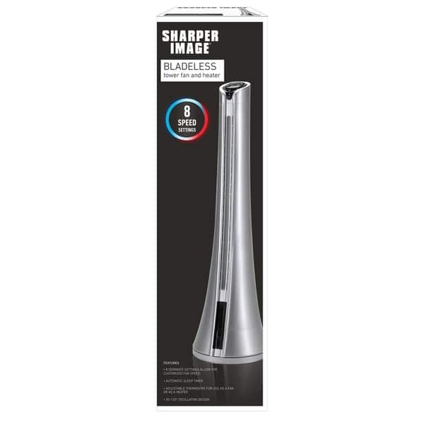 Shop Sharper Image Bladeless Tower Fan And Heater Overstock
