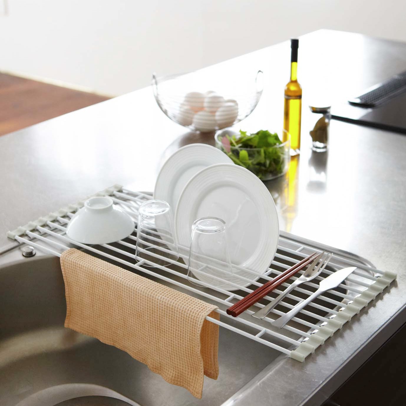 Yamazaki Plate Folding Sink Drainer Rack