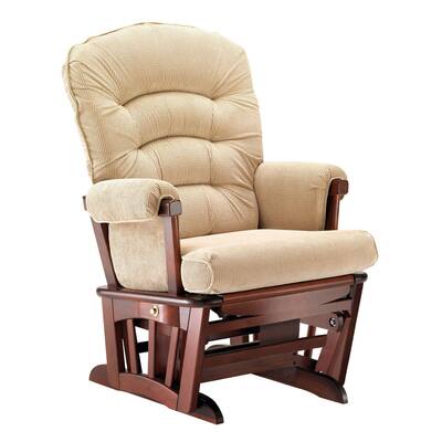 Shermag Cabaret/Camel Wood Extra Wide Glider Chair