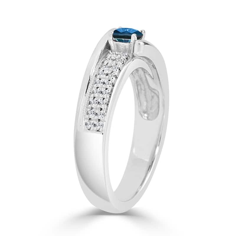 Auriya 1/2ctw Round Blue Diamond Engagement Ring 14k Gold