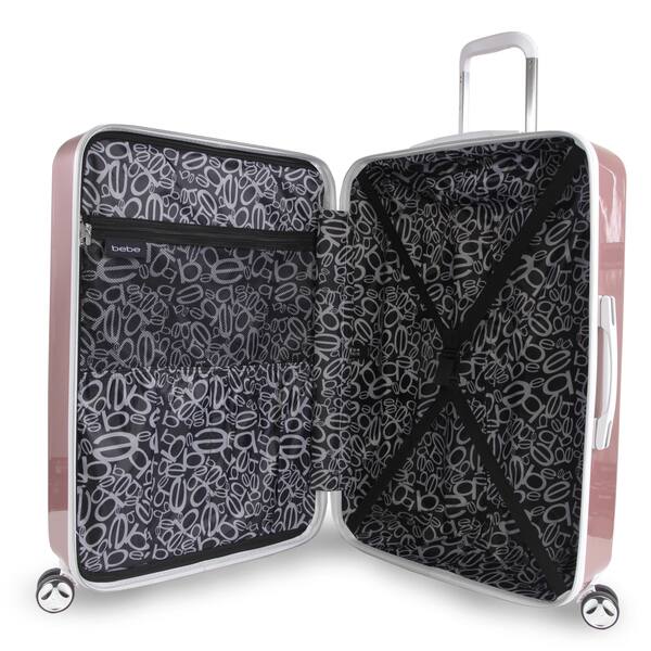 Bebe Stella Rose Gold 21 Inch Carry On Hardsided Spinner Suitcase On Sale Overstock Bebe Stella Rose Gold 21 Inch Carry On Hardsided Spinner Suitcase On Sale Overstock