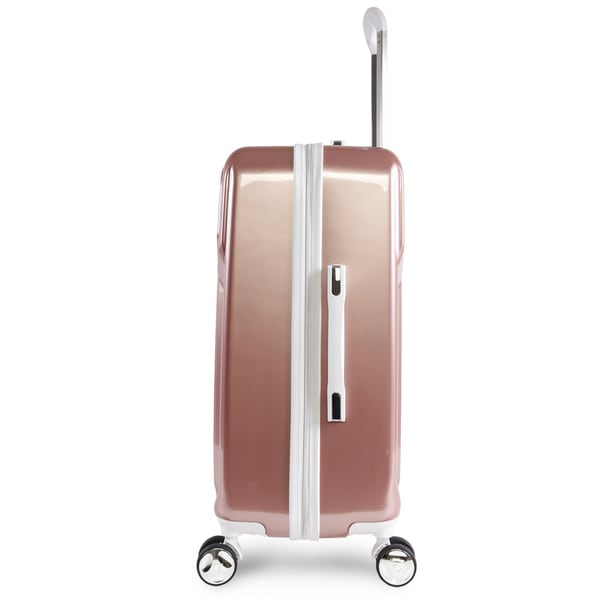 grey and rose gold suitcase