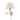 Elysburg French Brass Metal 1-light Swingarm Light Fixture With White Fabric Shade