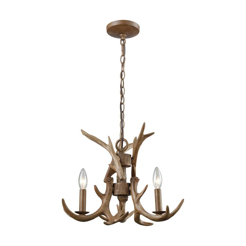 Elk Home Elk Wood Tone Composite 3 Light Chandelier