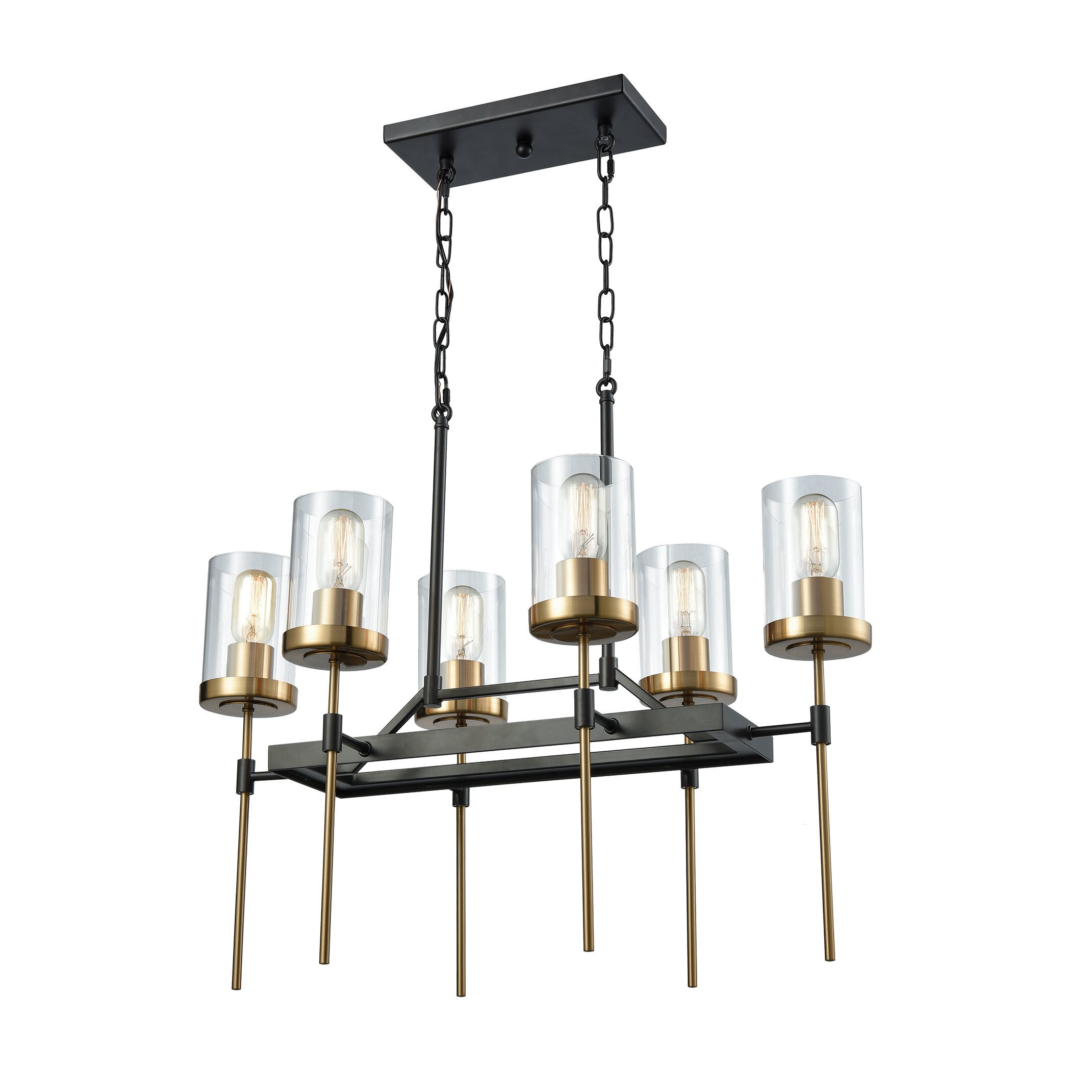 North Haven Brass Metal 6-light Chandelier (Chandelier) - Chandeliers For Bedrooms by Overstock.com