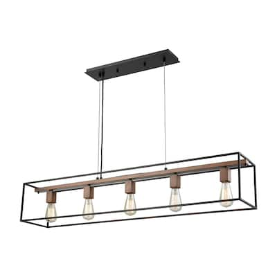 Elk Home Rigby Oil Rubbed Bronze Metal 5 Light Chandelier