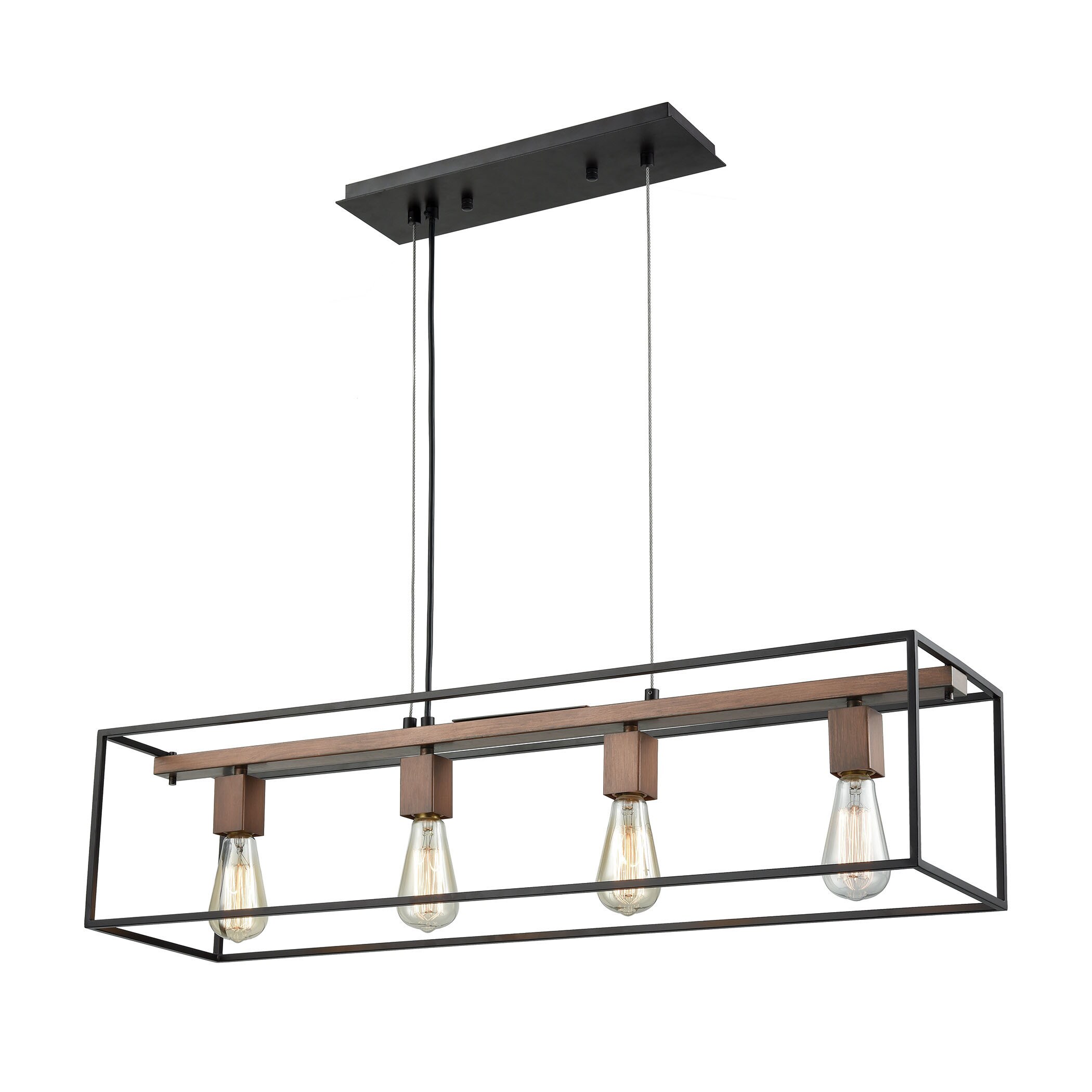 Rigby Oil-rubbed Bronze/Tarnished Brass Metal 4-light Chandelier (Chandelier) - Chandeliers For Bedrooms by Overstock.com