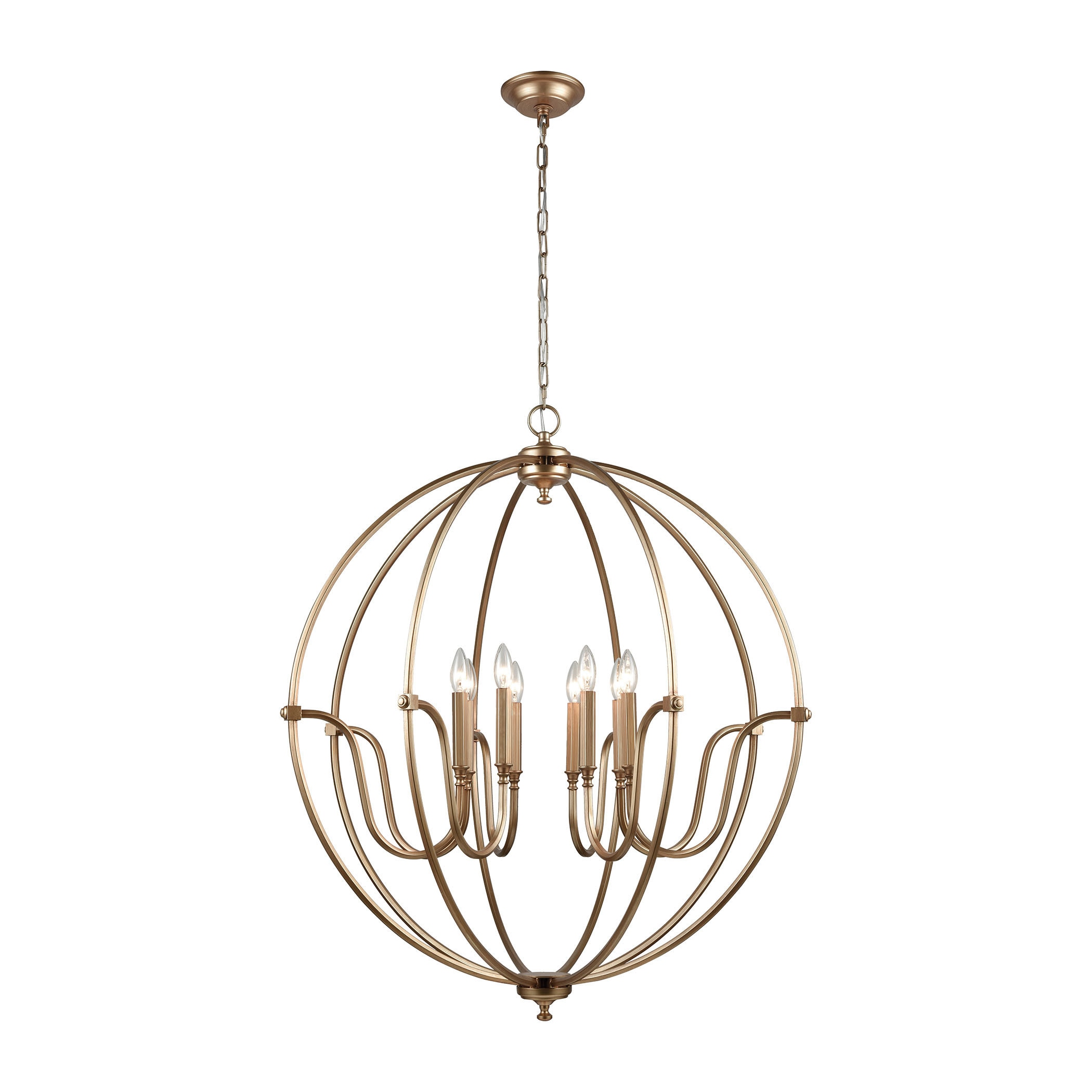 Stanton Matte Gold 8-light Chandelier (Chandelier) - Chandeliers For Bedrooms by Overstock.com