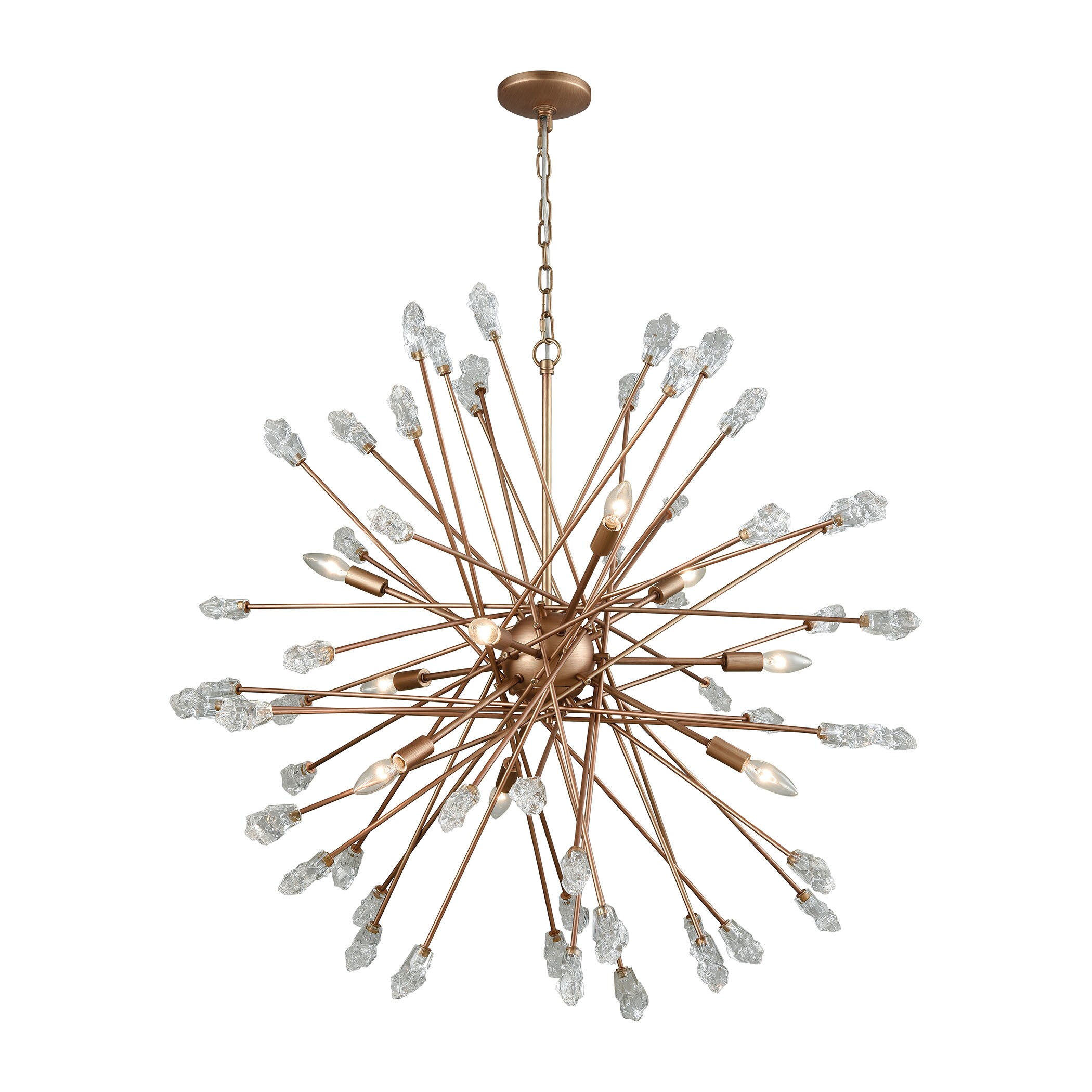 Serendipity Matte Gold with Clear Bubble Glass 9-light Chandelier (Chandelier) - Chandeliers For Bedrooms by Overstock.com