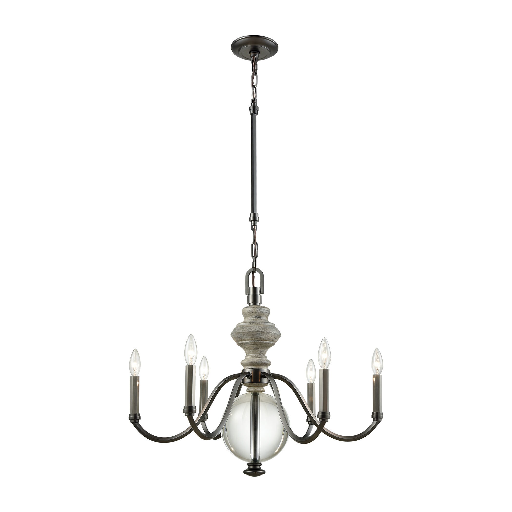 Neo Classica Aged Black Nickel 6-light Chandelier (Chandelier) - Chandeliers For Bedrooms by Overstock.com