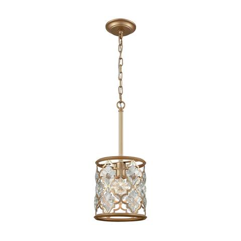 Armand Matte Goldtone Metal and Crystal 1-light Pendant