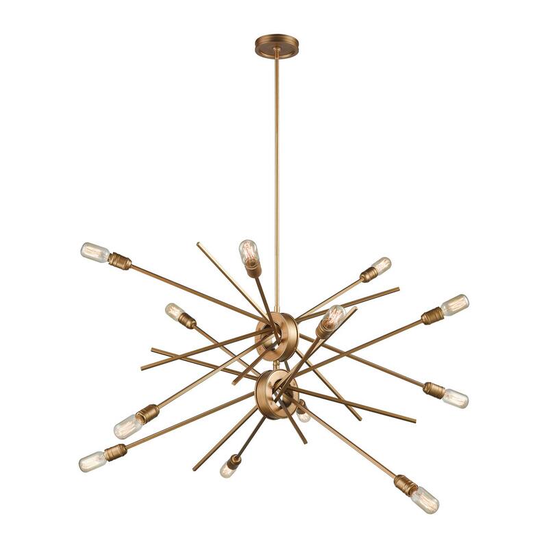 Elk Home Xenia Matte Gold Metal 12 Light Chandelier