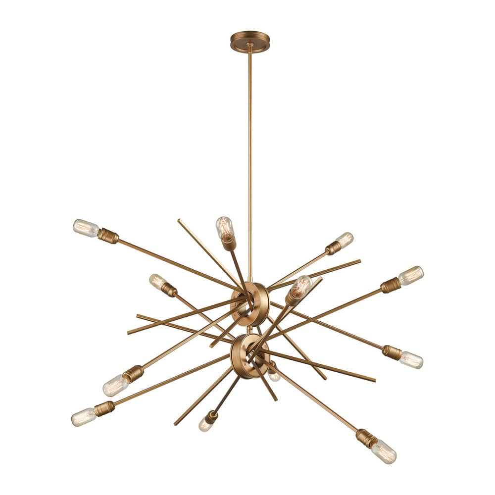 Elk Home Xenia Matte Gold Metal 12 Light Chandelier